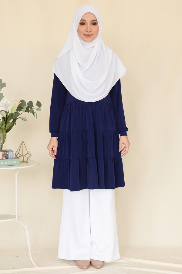 Qalam Blouse - Navy Qalam Blouse - Navy